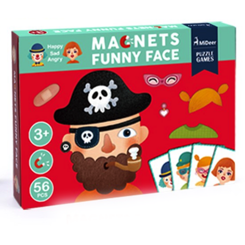 Funny Faces Match and Create Magnet Activity Box
